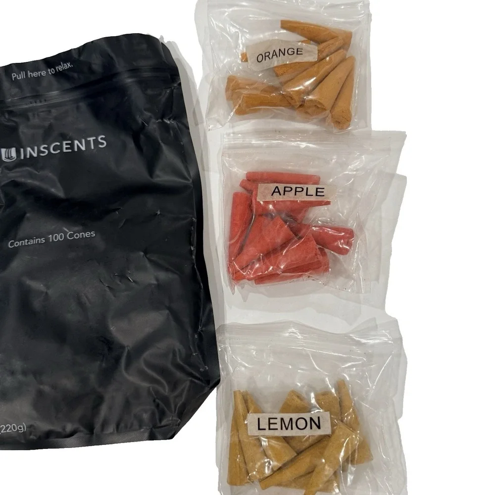 New Inscents Incense 100 Cones Set Lot Scent Mixed Spa Stress Relief Calm Floral